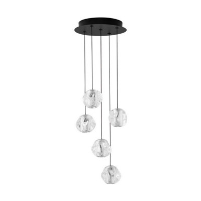 Luminosa Lighting Luminosa Ifos Cluster Pendant Ceiling Light Sandy BlackChrome Triac Dimmable Led 25W 1301Lm 3000K from B&Q