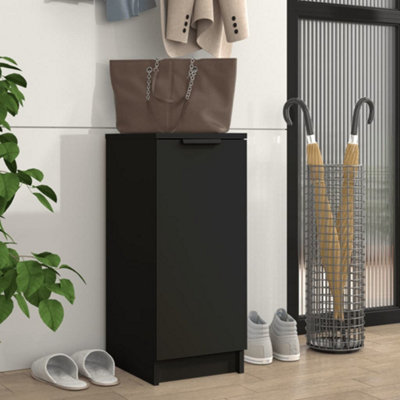 Berkfield Black Shoe Cabinet 30X35x70 Cm Engineered Wood