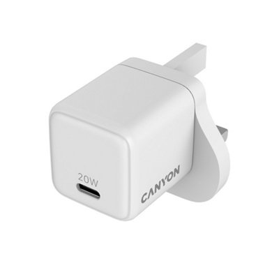 Canyon Wall Charger Cu20C Usb-C 20W Uk White from B&Q