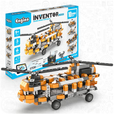 Engino Inventor Mechanics Motorized Helicopter Construction Kit10 Bonus Models from B&Q