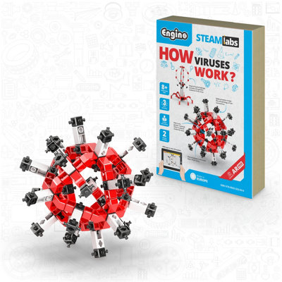 B&Q Engino Stem Labs Book How Viruses Work Construction Kit