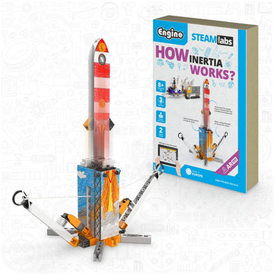 B&Q Engino Stem Labs Book How Inertia Works Construction Kit