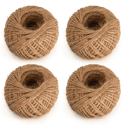 4 Pcs Jute Twine Biodegradable Garden Twine100M/328Feet 2mm Thick Jute Rope For CraftsGardeningFloristryGiftUk Warehouse from B&Q
