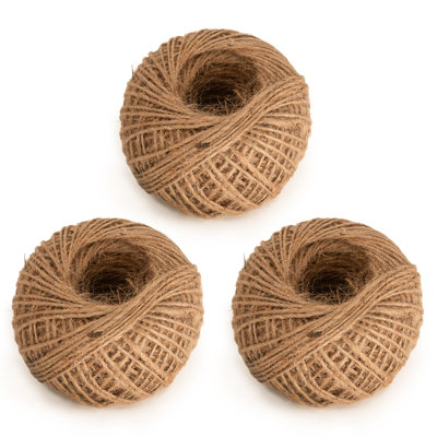 3 Pcs Jute Twine Biodegradable Garden Twine100M/328Feet 2mm Thick Jute Rope For CraftsGardeningFloristryGiftUk Warehouse from B&Q