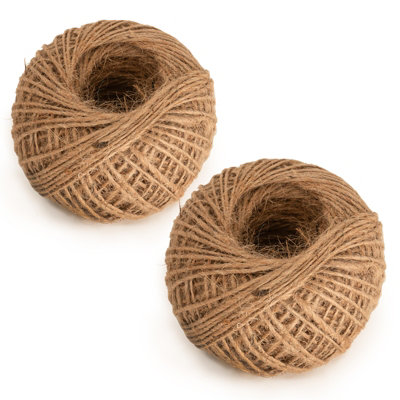 2 Pcs Jute Twine Biodegradable Garden Twine100M/328Ft 2mm Thick Jute Rope For CraftsGardeningFloristryGiftUk Warehouse from B&Q