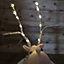 52cm Battery Operated Plush White Christmas Reindeer with LED Lit Antlers