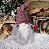 52cm Festive Gonk Cuddly Santa Indoor Christmas Plush Decoration in Heart Hat