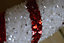 52cm Foam Christmas Candy Cane / Stick Sparkly Red And White Tinsel Covering