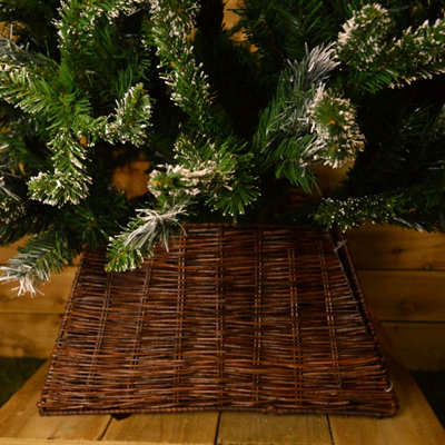 52cm x 32cm x 26cm Premier Natural Brown Wicker Christmas Tree Skirt / Base