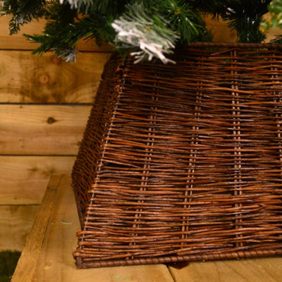 52cm x 32cm x 26cm Premier Natural Brown Wicker Christmas Tree Skirt / Base