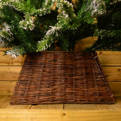 52cm x 32cm x 26cm Premier Natural Brown Wicker Christmas Tree Skirt / Base - 3