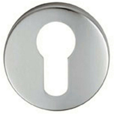 52mm Euro Profile Open Escutcheon 8mm Depth Concealed Fix Satin Aluminium