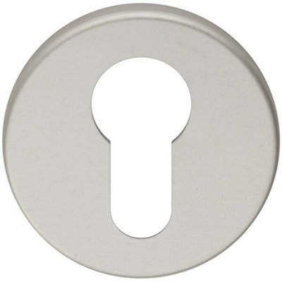 52mm Euro Profile Round Escutcheon Concealed Fix Satin Adonised Aluminium