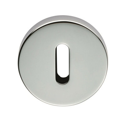52mm Lock Profile Round Escutcheon Concealed Fix Chrome Keyhole Cover
