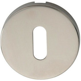 52mm Standard Lock Profile Open Escutcheon Concealed Fix Polished Steel