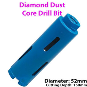 52mm x 150mm Diamond Core Drill Bit Hole Cutter For Brick Wall / Concrete Block