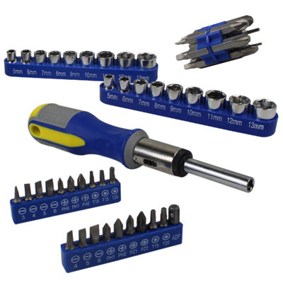 52pc Ratchet Screwdriver Socket Bit Set