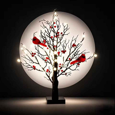 53.4CM Vintage Glowing Tree Lamp Without batteries