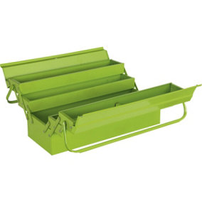 530 x 210 x 220mm Cantilever Toolbox - GREEN - 4 Tray Portable Tool Storage Case