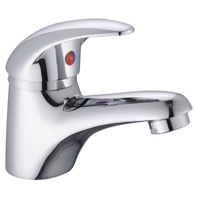 B&Q -  Rak Basic Mini Mono Basin Mixer TapPolished Chrome Solid Brass For Cloakrooms