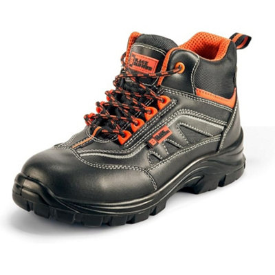 B&Q -  8852 Mens Leather Safety Boots S3 Src Composite Toe Cap Metal Free Lightweight Work Shoes Ankle Hiker (11 Uk)