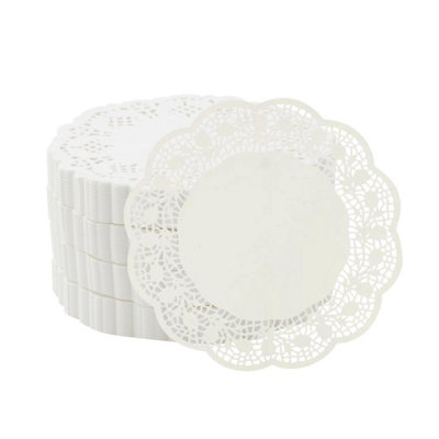 Urbn-Living 10Cm La Cucina Round White Paper Doilies from B&Q