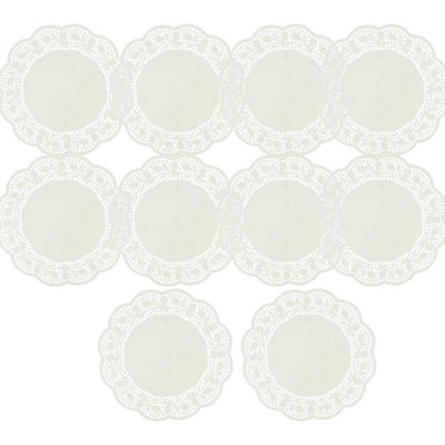 Urbn-Living 26Cm La Cucina Round White Paper Doilies from B&Q