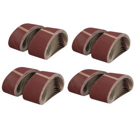 533mm x 75mm Mixed Grit Abrasive Sanding Belts Power File Sander Belt 100 Pack