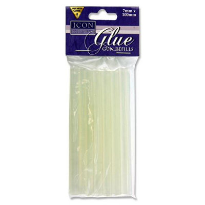 Premier Pack Of 12 Regular 7X100mm Glue Gun Refills By Icon Craft from B&Q