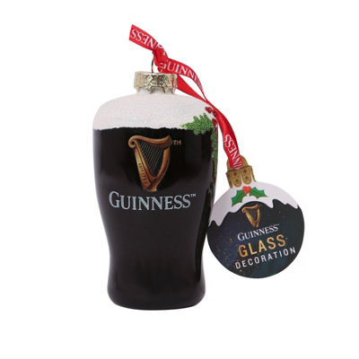 Guinness Unisex Black Tulip Pint Glass Christmas Tree Decoration In - Image 4