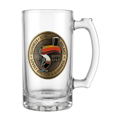 Guinness Toucan Glass Tankard With Badge - Clear - Image 9