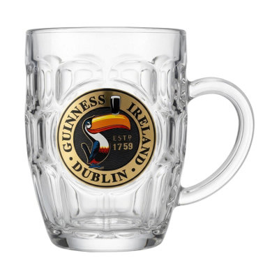 Guinness Toucan Dimpled Glass Tankard - Clear - Image 7