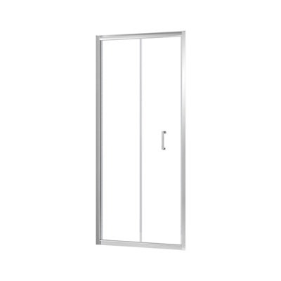 Triton Fast Fix Chrome Effect Clear Bi-Fold Shower Door (H)190Cm (W)76Cm