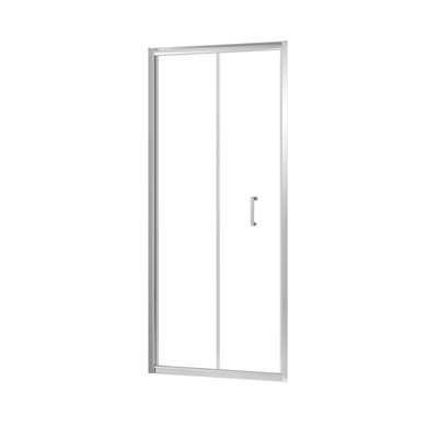 Triton Fast Fix Chrome Effect Clear Bi-Fold Shower Door (H)190Cm (W)90Cm from B&Q