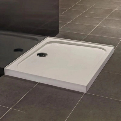Merlyn Touchstone Shower Tray 900 X 900mm With Central Waste With Upstands from B&Q