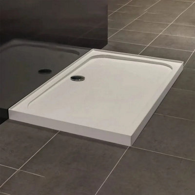 Merlyn Touchstone Shower Tray 1000mm X 800mm Rectangle Central Waste 4 Upstands from B&Q