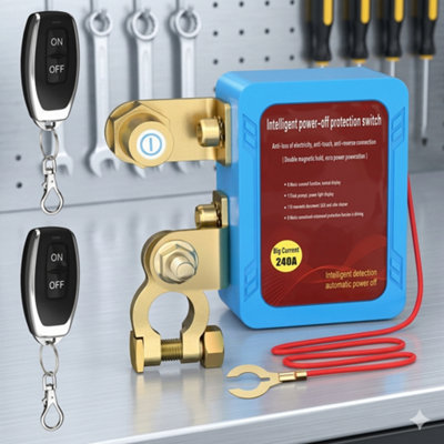 Wireless Remote Car Battery Disconnect SwitchMaster Kill Cut-Off Relay Isolator from B&Q