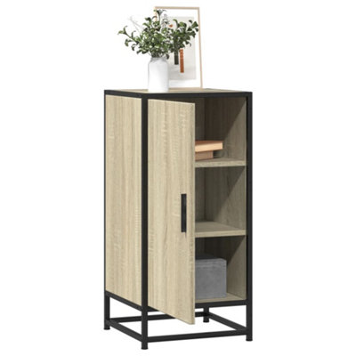 Berkfield Sideboard Sonoma Oak 35.5X35x76 Cm Engineered Wood And Metal