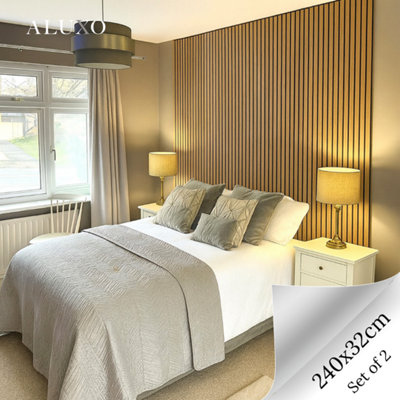 Aluxo  Panelux™ Oak Acoustic Wall Panels 240 X 32Cm (Set Of 2) from B&Q