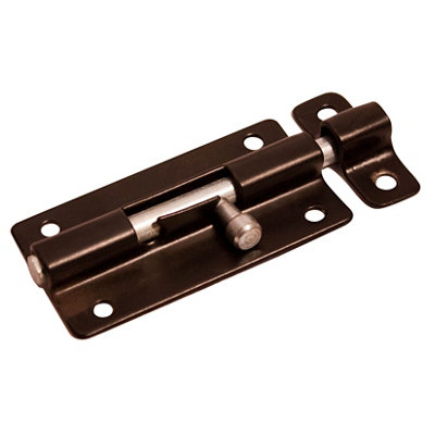 Blooma Black Steel Barrel Door Bolt (L)102mm (W)40mm from B&Q