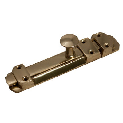 Blooma Brass Effect Metal Flat Door Bolt (L)152mm (W)32mm from B&Q