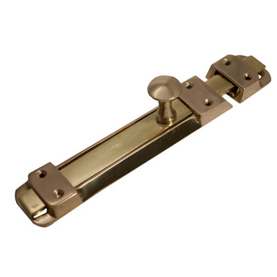 Blooma Brass Effect Metal Flat Door Bolt (L)204mm (W)38.2mm from B&Q