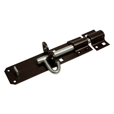 Blooma Brown Steel Brenton Door Bolt (L)152mm (W)45mm from B&Q