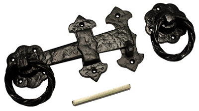 Blooma Black Antique Effect Iron Ring Gate Latch(L)152mm from B&Q