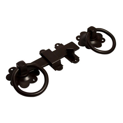 Blooma Brown Steel Ring Gate Latch(L)152mm from B&Q