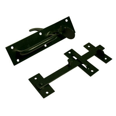 Blooma Suffolk Green Steel Gate Latch(L)45mm from B&Q