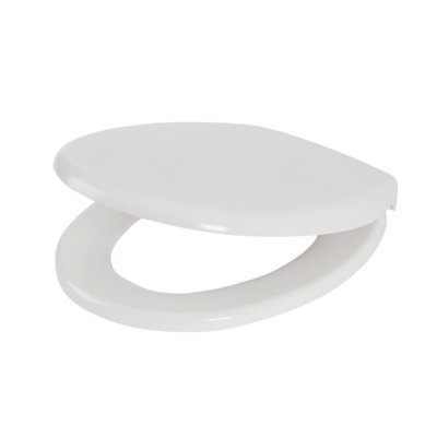 Cooke & Lewis Serina White Raised Soft Close Toilet Seat from B&Q
