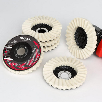  - Shall 6-Pack Felt Flap Disc Abrasives