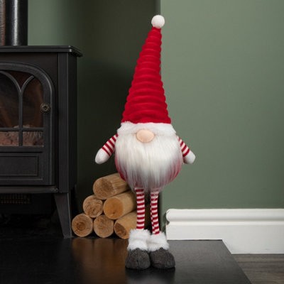 53cm Standing Plush Christmas Gonk with Grooved Hat in Red Price Comparisons | Compare The Build
