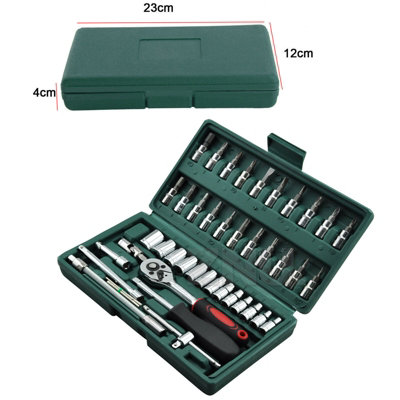 Compact 23-Piece Screwdriver Set - with Ratchet, Sockets & Screwdriver